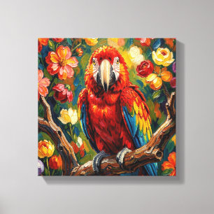 Lienzo Loro Guacamayo Pretty Impasto 