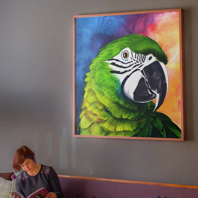 Lienzo Loro verde generado por la inteligencia artificial (Subido por el creador)