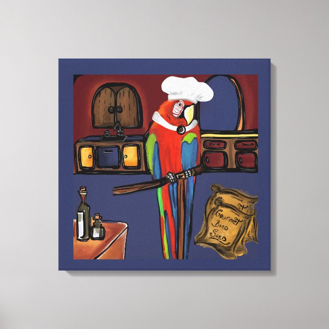 LIENZO LOROS DE FIESTA          (Anverso)