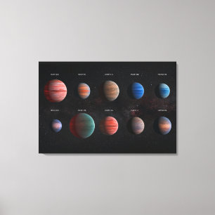 Lienzo Los 10 Exoplanetas De Alumbramiento Caliente