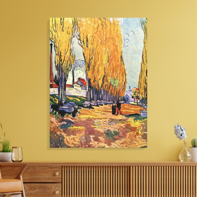 Lienzo Los Alyscamps (Cementerio) de Vincent van Gogh (Insitu (Sala de estar))