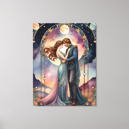 Lienzo los amantes de la pintura inspirada en los tarots