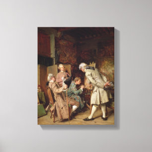 Lienzo Los amantes del arte, o The Painter, 1860 (panel)