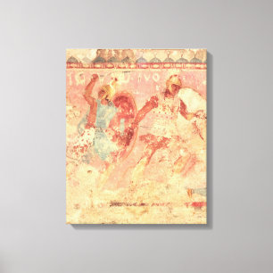 Lienzo Los Amazonas que luchan a un guerrero griego