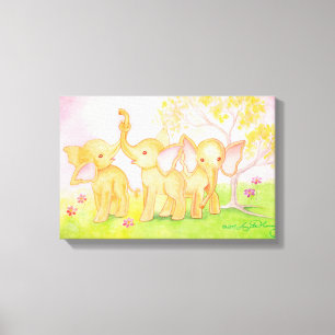 Lienzo Los Amigos Son Maravillosos. ¡Los Elefantes Lo Sab
