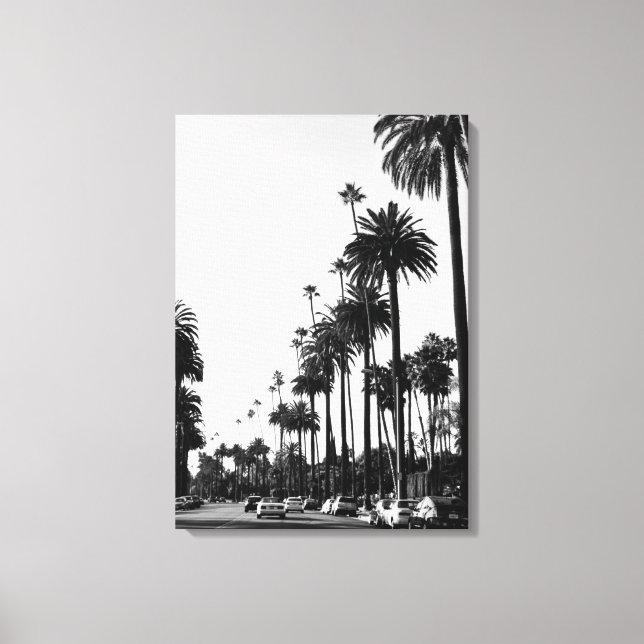 Lienzo Los Angeles Beverly Hills Black & White (Anverso)