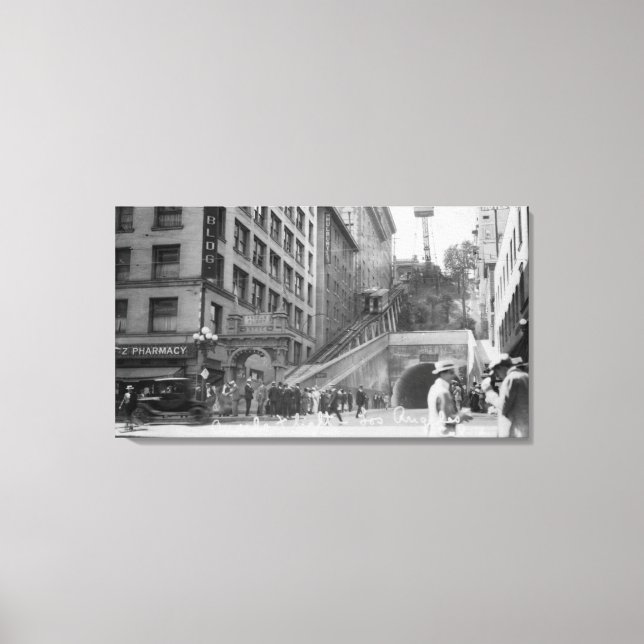 Lienzo Los Ángeles, CA Andels Flight Street Carros (Anverso)