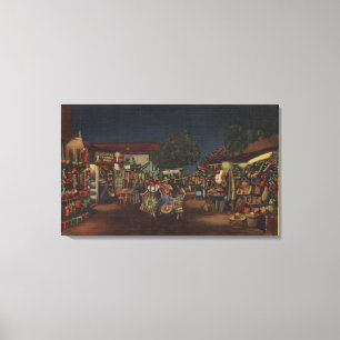 Lienzo Los Ángeles, CA - calle de Olvera