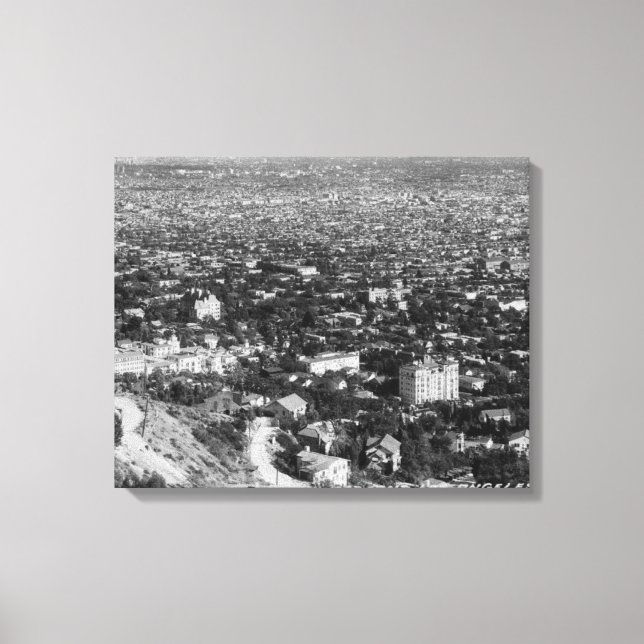 Lienzo Los Ángeles, CA View of Hollywood Hills (Anverso)