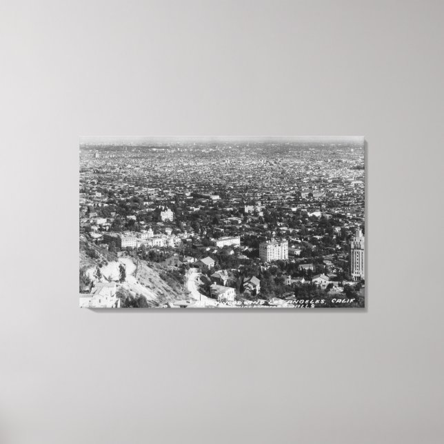 Lienzo Los Ángeles, CA View of Hollywood Hills (Anverso)
