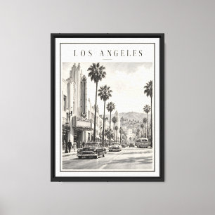 Lienzo Los Ángeles California años 50 Vintage
