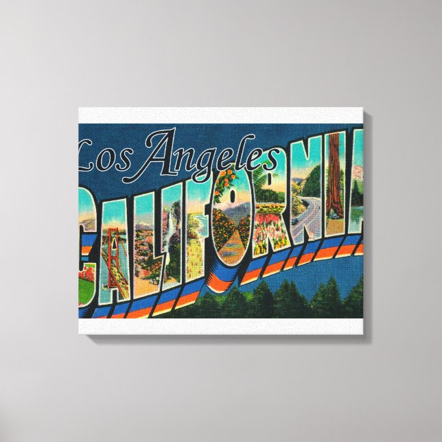 Lienzo Los Ángeles, CaliforniaGrandes Escenas de letras (Anverso)