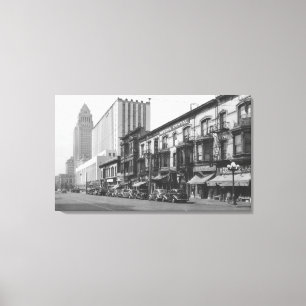 Lienzo Los Ángeles, la oficina de correos de CA y tuber