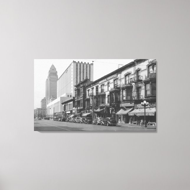 Lienzo Los Ángeles, oficina de correos de la CA y princip (Anverso)