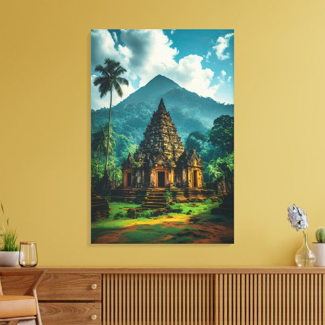 Lienzo Los antiguos Candi de las colinas (Insitu (Sala de estar))