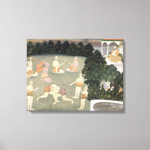 Lienzo Los atletas se realizan antes de un noble