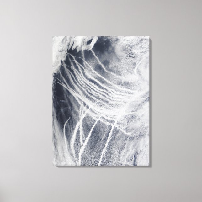 Lienzo Los barcos rastrean el Océano Pacífico septentrion (Anverso)