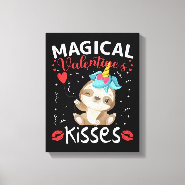 Lienzo Los besos mágicos de San Valentín (Anverso)