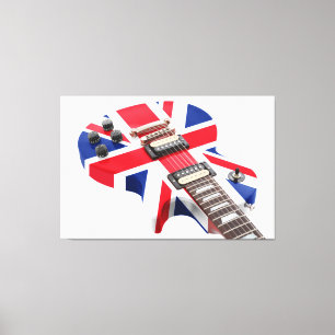 Lienzo LOS BRITÁNICOS VIENEN GUITARRA 40x60