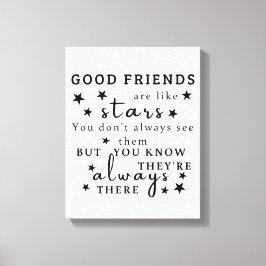 Lienzo Los Buenos Amigos Son Como Las Estrellas: La Amist