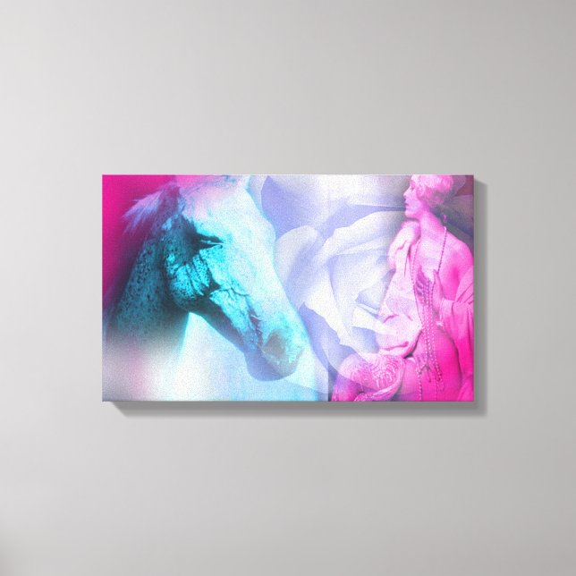 Lienzo Los caballos nos prestan las alas que nos faltan (Anverso)