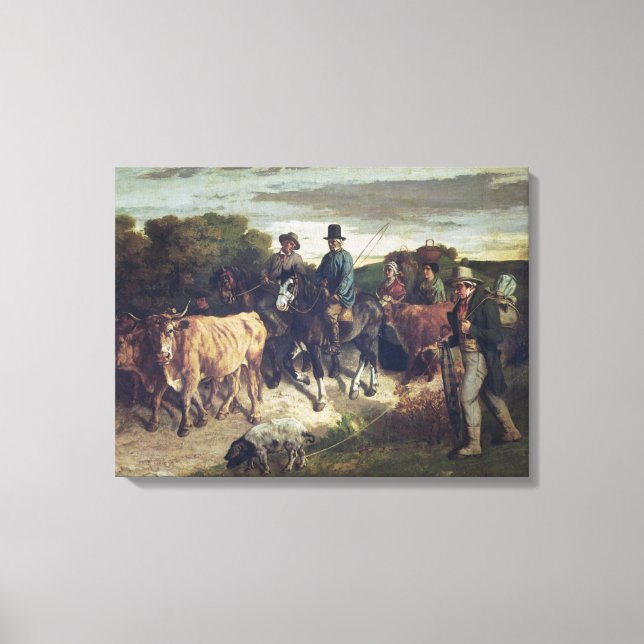 Lienzo Los campesinos de Flagey regresando de la feria (Anverso)