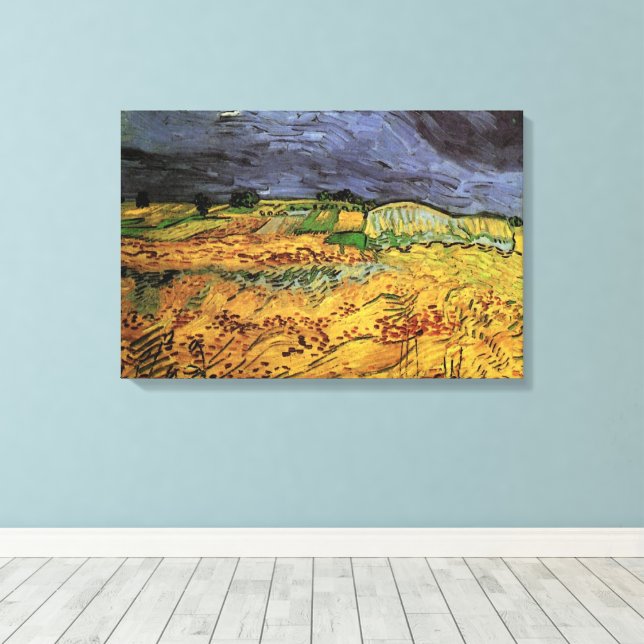 Lienzo Los Campos por Vincent van Gogh (Insitu (piso de madera))