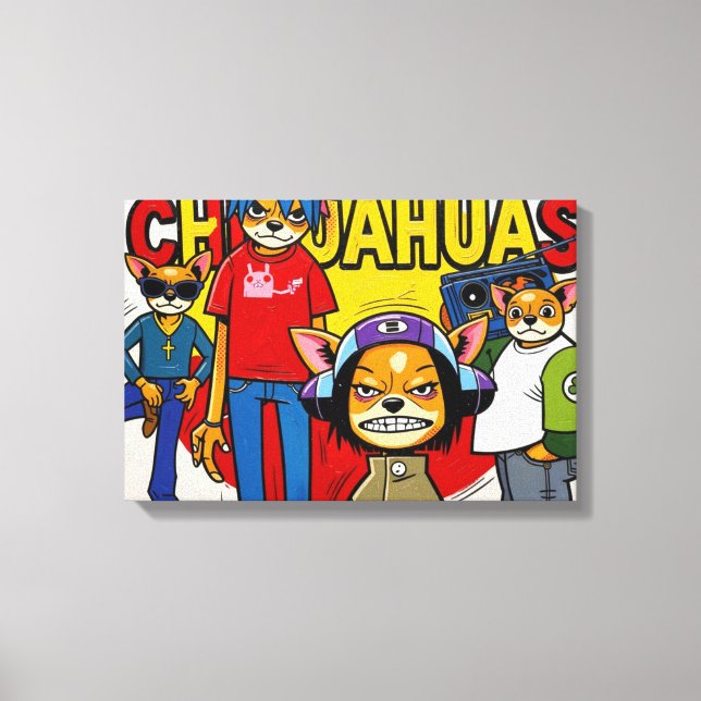 LIENZO LOS CHIHUAHUAS 4 (Anverso)