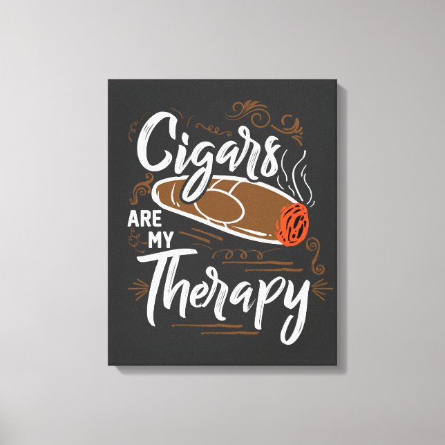 Lienzo Los cigarros únicos son mis ofertas de terapia (Anverso)