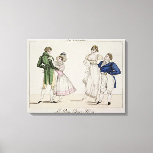 Lienzo Los contrastes, platean 24 de "Le Bon Genre", 1811