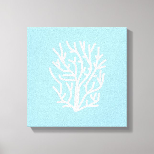 Lienzo Los corales blancos son azules y blancos (Anverso)