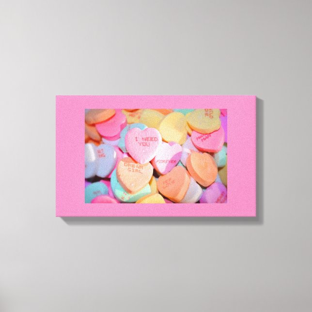 LIENZO LOS CORAZONES CANDIOSOS DE VALENTINE (Anverso)