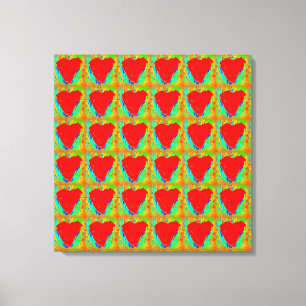 Lienzo los corazones rojos envolvieron la lona