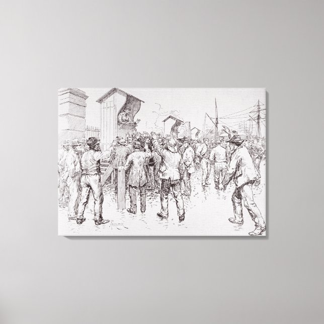 Lienzo Los desempleados de Londres (Anverso)