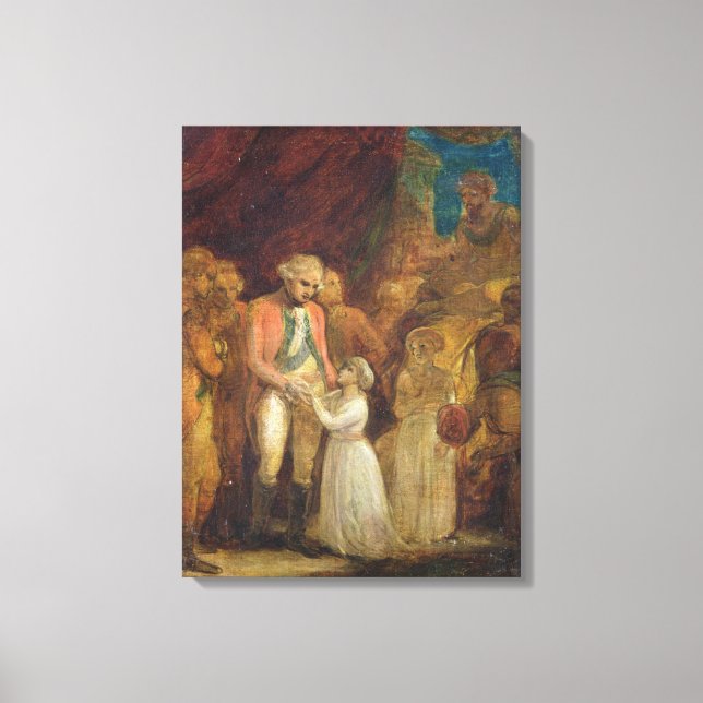 Lienzo Los dos hijos de Tipu Sahib, Sultán de Mísore, Bei (Anverso)