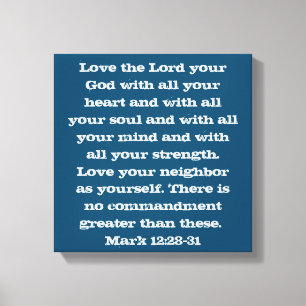 Lienzo Los dos mandamientos más grandes