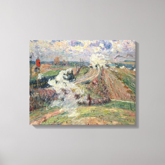 Lienzo Los Dos Trenes (Anverso)