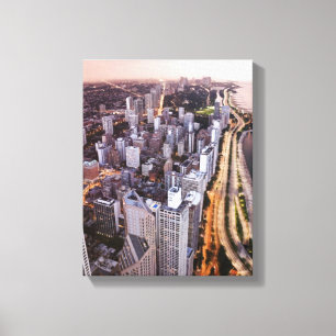 Lienzo Los E.E.U.U., Illinois, Chicago, vista aérea del