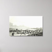 Los Eskimoes saqueando los barcos
