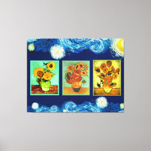 Lienzo Los famosos girasoles de Van Gogh