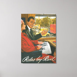 Lienzo Los ferrocarriles británicos se relajan por el