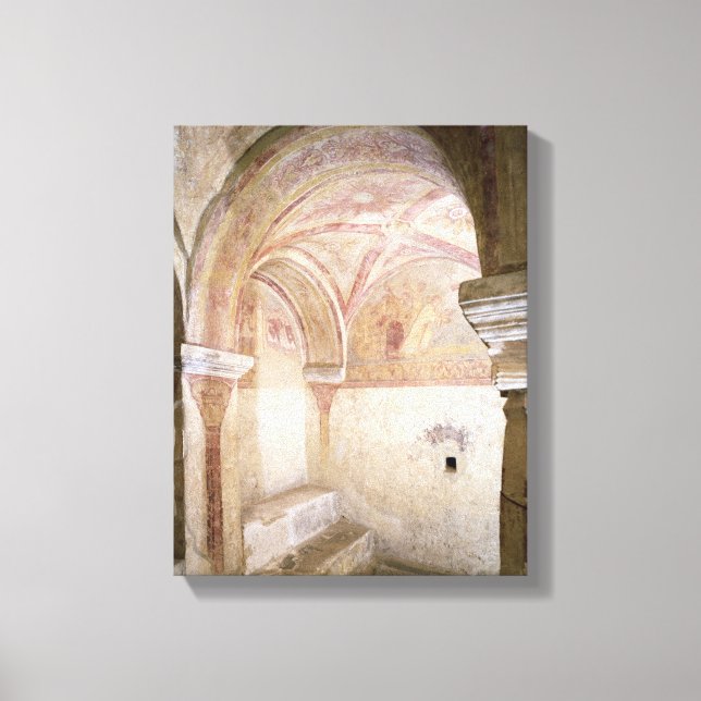 Lienzo Los frescos carolingianos en la cripta interior (Anverso)