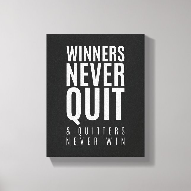 Lienzo Los ganadores nunca abandonan | Motivación del art (Anverso)