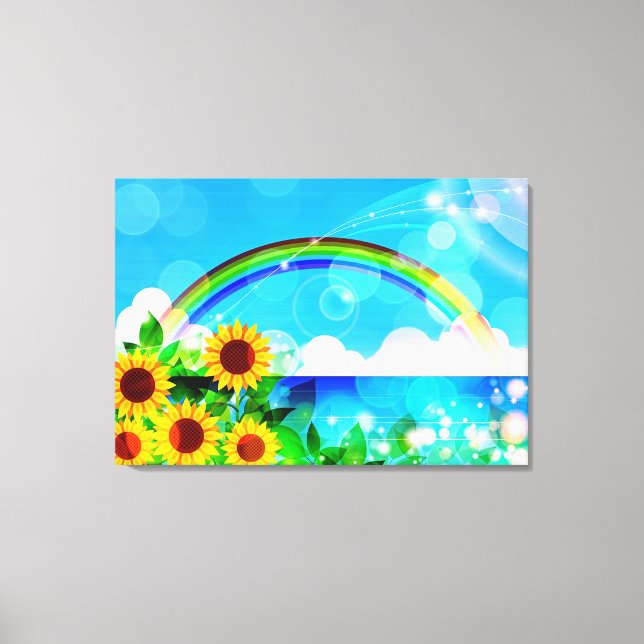 Lienzo Los girasoles y el arcoiris (Anverso)