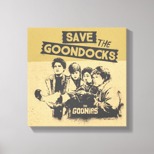 Lienzo Los Goonies "Salven Los Docks Goon" (Anverso)