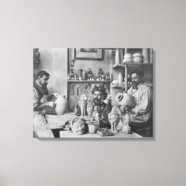 Lienzo Los hermanos Martin en el estudio en el Southall (Anverso)