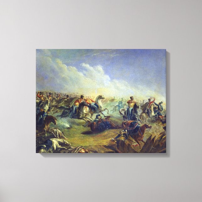 Lienzo Los hussars de la Guardia atacando cerca de Varsov (Anverso)