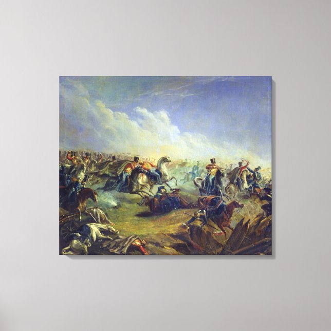 Lienzo Los hussars de la Guardia atacando cerca de Varsov (Anverso)