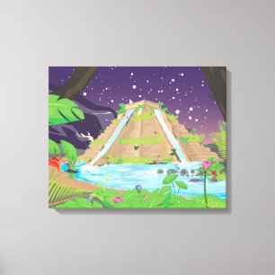 Lienzo Los jardines colgantes de Babilonia