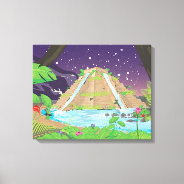 Lienzo Los jardines colgantes de Babilonia (Anverso)